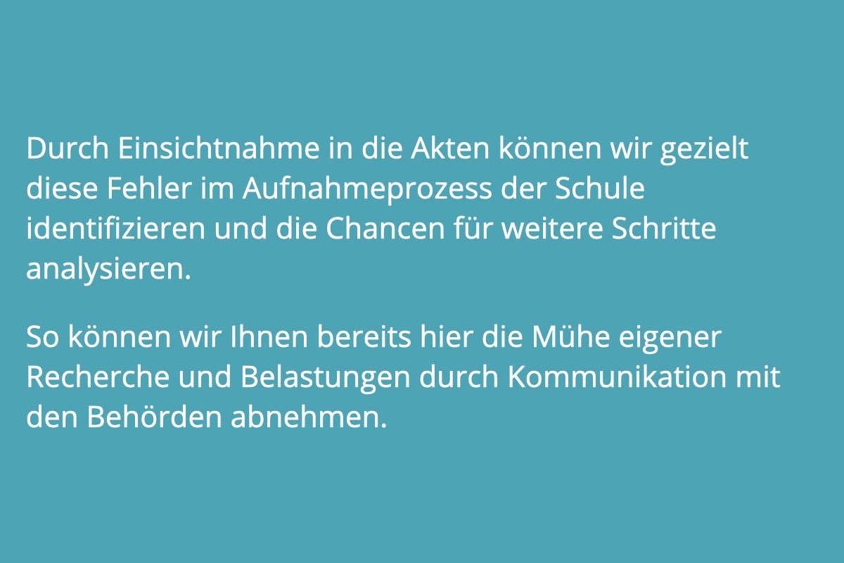 Mit Anwalt für Schulrecht Fehler im Aufnahmeprozess identifizieren und Schulplatz in Bayern einklagen.